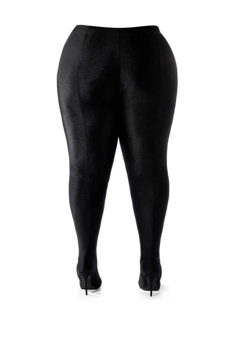 AZALEA WANG STAR STRETCH PLUS SIZE STILETTO PANT BOOT IN BLACK