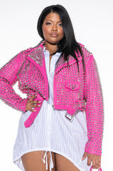 PLUS THE GAZETTE 3000 STUD PARTY ROCK MOTO JACKET