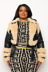 PLUS AZALEA WANG YURI SHERPA MOTO JACKET