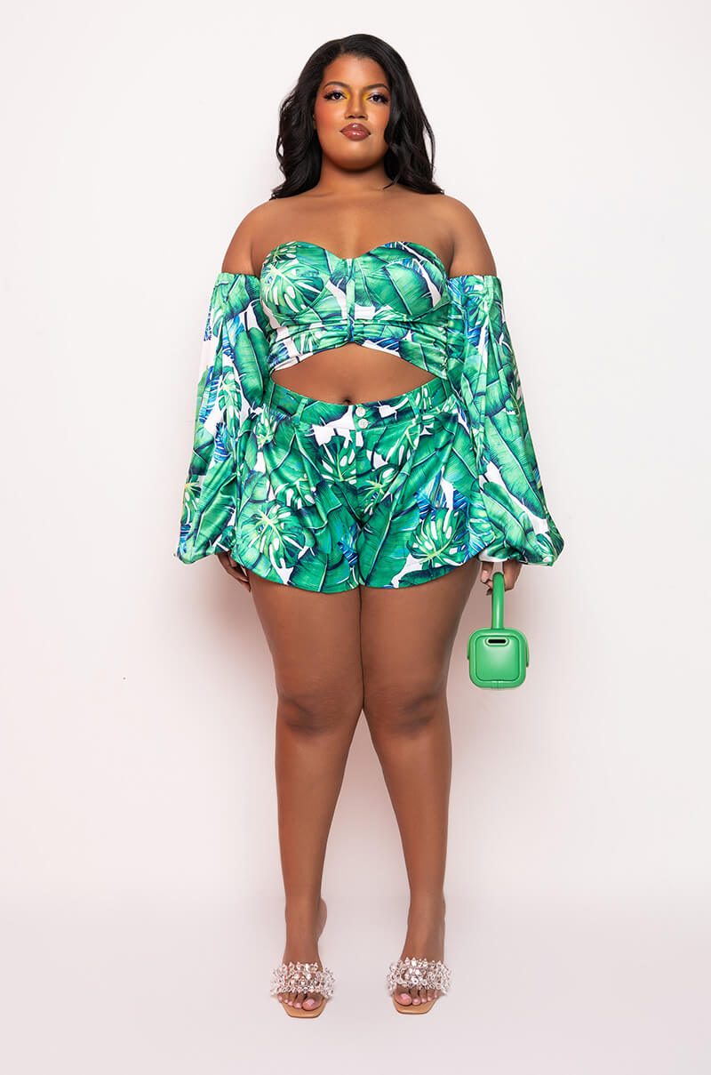 PLUS CAYMAN DREAM SATIN BLOUSE