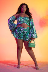 PLUS CAYMAN DREAM SATIN BLOUSE