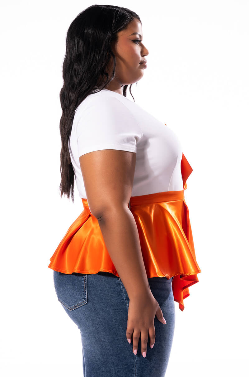 COMMIT TO IT PEPLUM TSHIRT