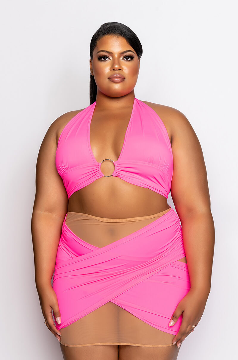 PLUS IN MY OWN LANE HALTER CROP TOP