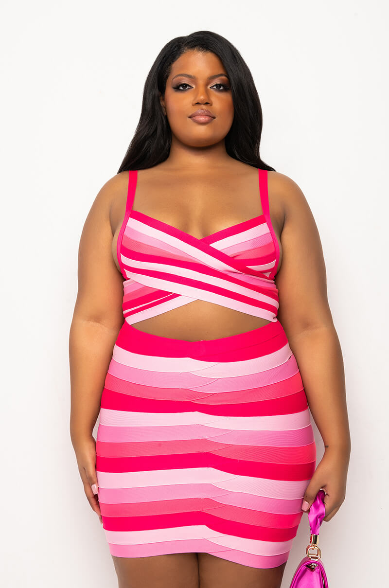 LOLLIPOP BANDAGE KNIT TOP