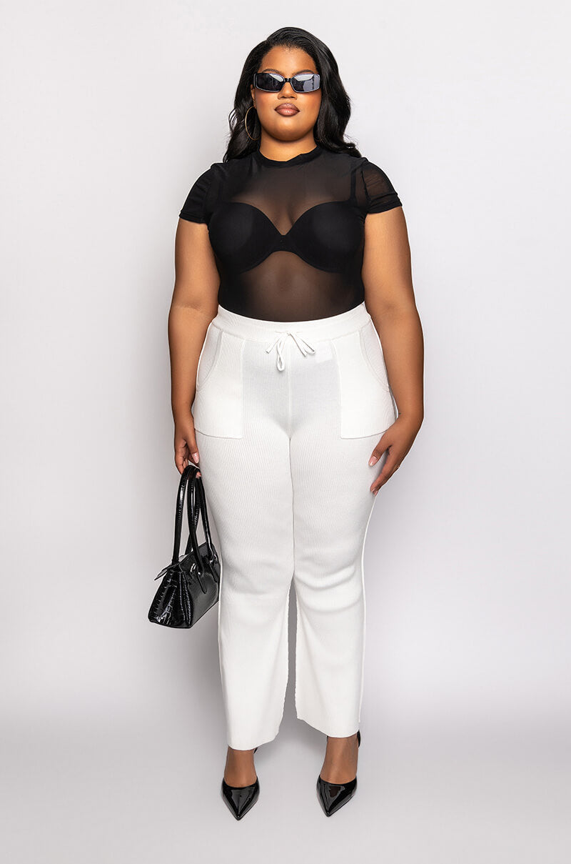 PLUS SO FIERCE SHORT SLEEVE MOCK NECK BODYSUIT