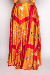 PLUS PLACES TO BE SATIN MAXI WRAP SKIRT