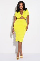 PLUS WORST BEHAVIOR CUTOUT MIDI SKIRT