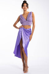 PETRA SLEEVELESS V NECK PEPLUM BLOUSE