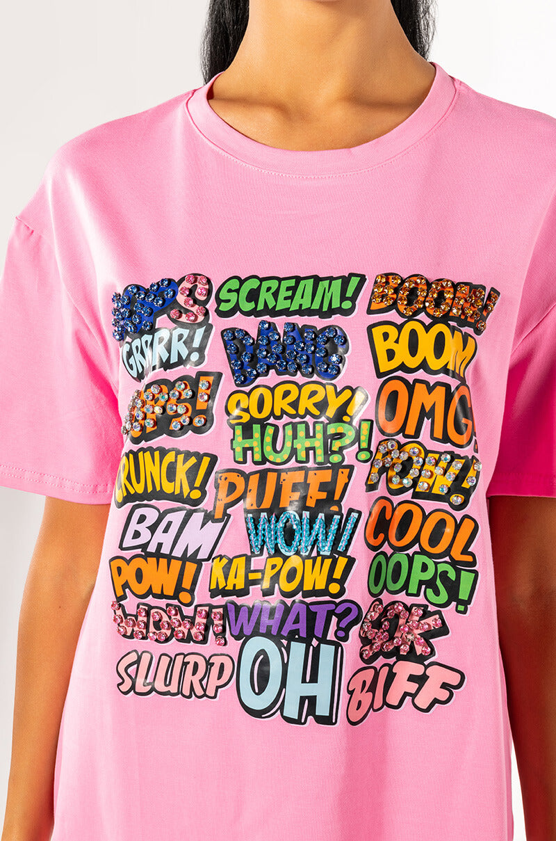 POP ART OVERSIZED GRAPHIC TSHIRT