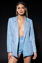 POP STAR SHINE BRIGHT RHINESTONE BLAZER