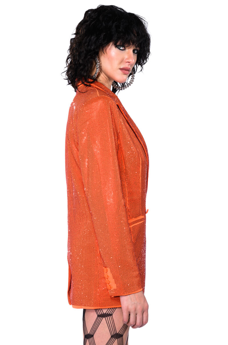 POP STAR SHINE BRIGHT RHINESTONE BLAZER