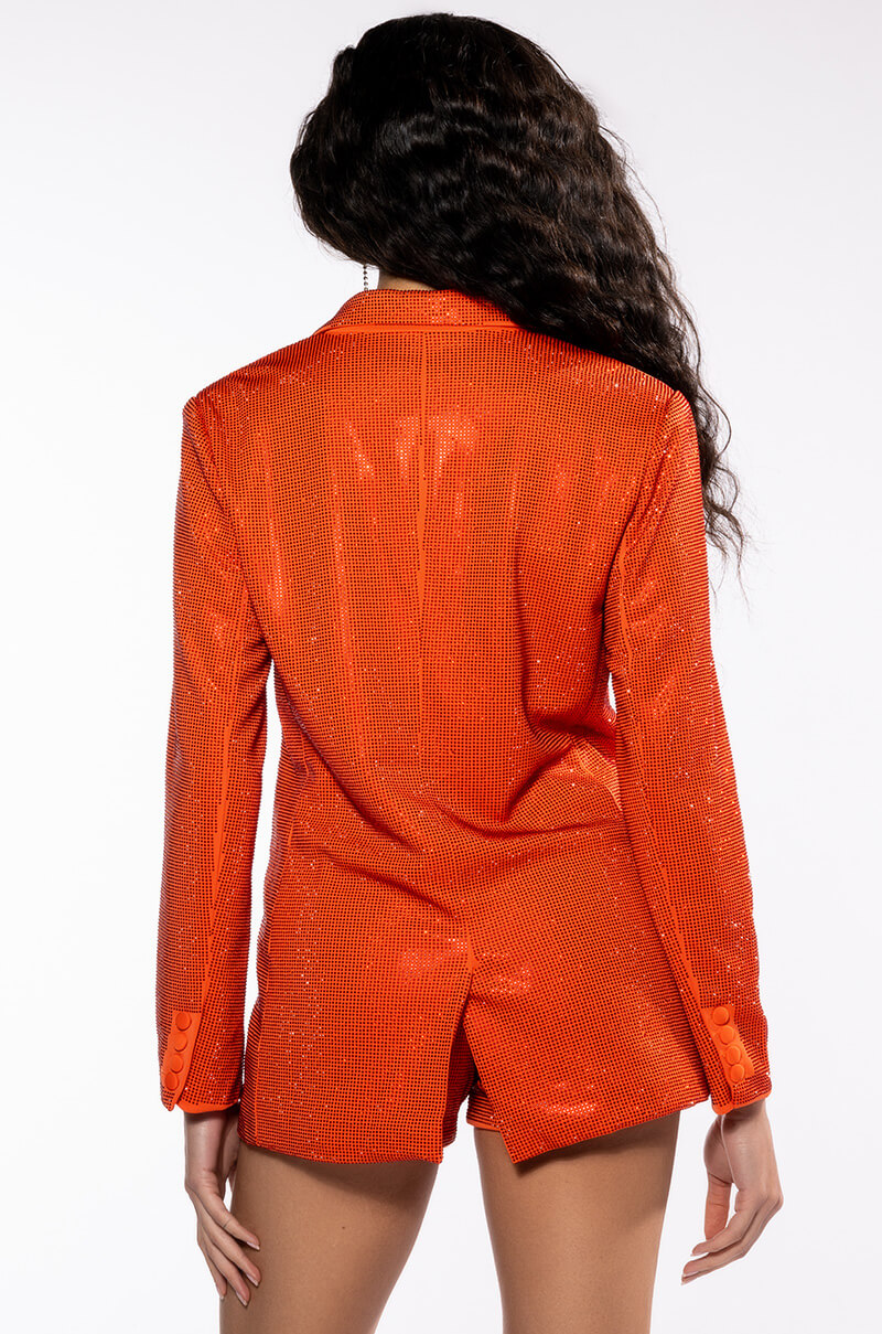 POP STAR SHINE BRIGHT RHINESTONE BLAZER