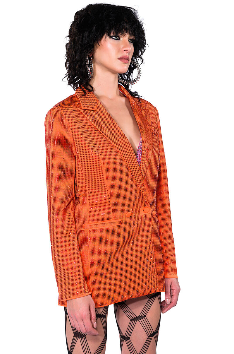POP STAR SHINE BRIGHT RHINESTONE BLAZER