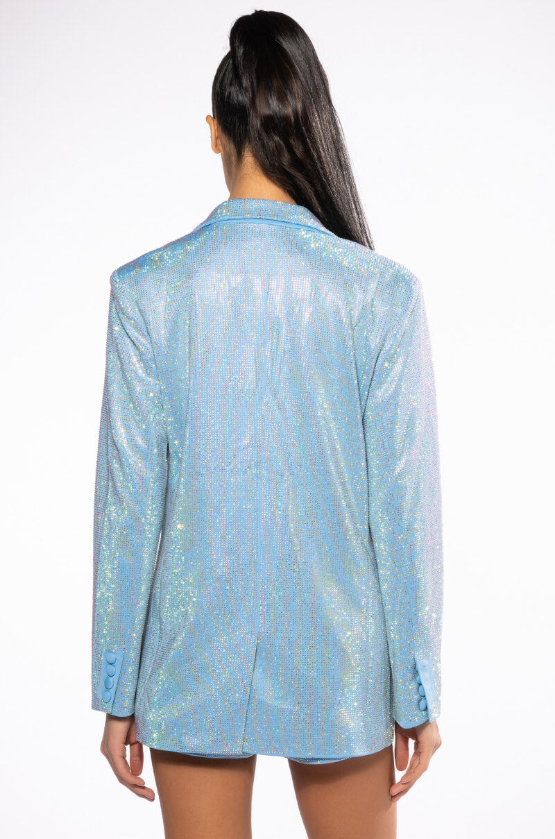 POP STAR SHINE BRIGHT RHINESTONE BLAZER