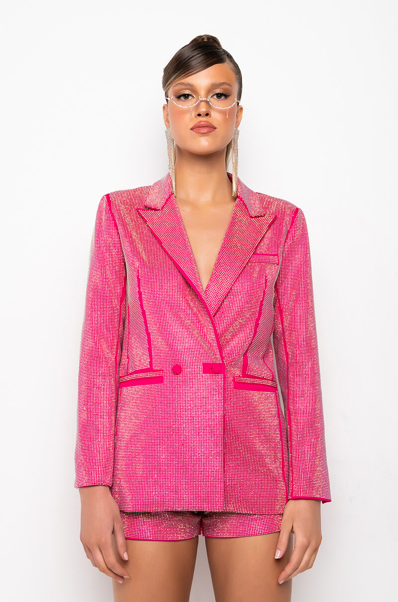 DUA SHINE BRIGHT RHINESTONE BLAZER