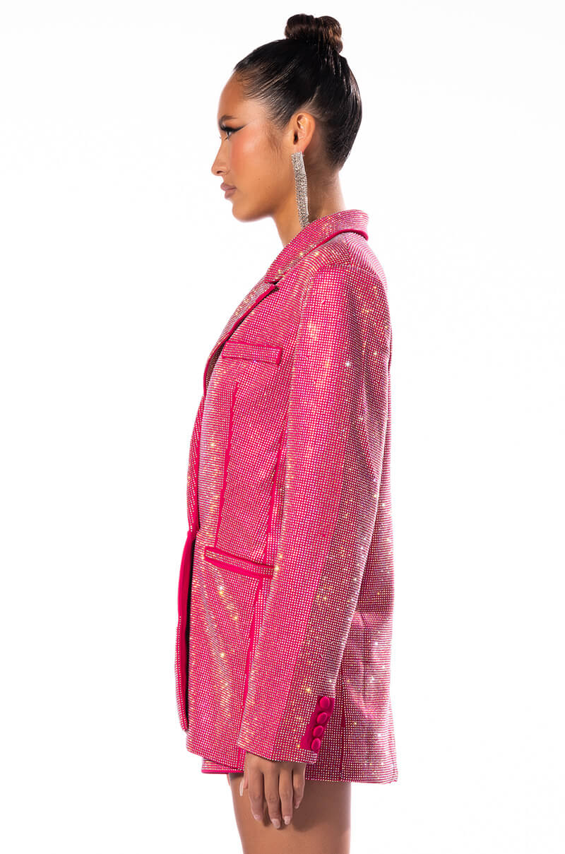 DUA SHINE BRIGHT RHINESTONE BLAZER