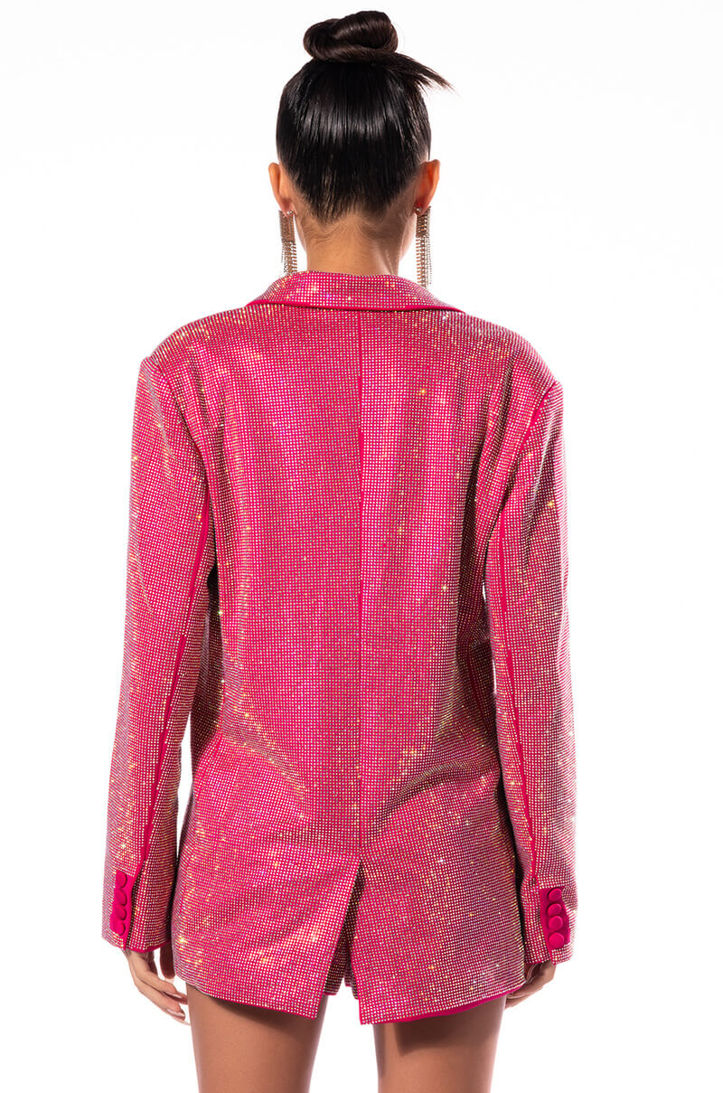 DUA SHINE BRIGHT RHINESTONE BLAZER
