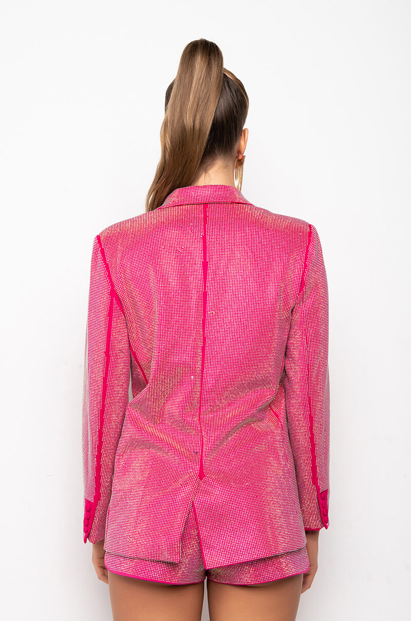 DUA SHINE BRIGHT RHINESTONE BLAZER