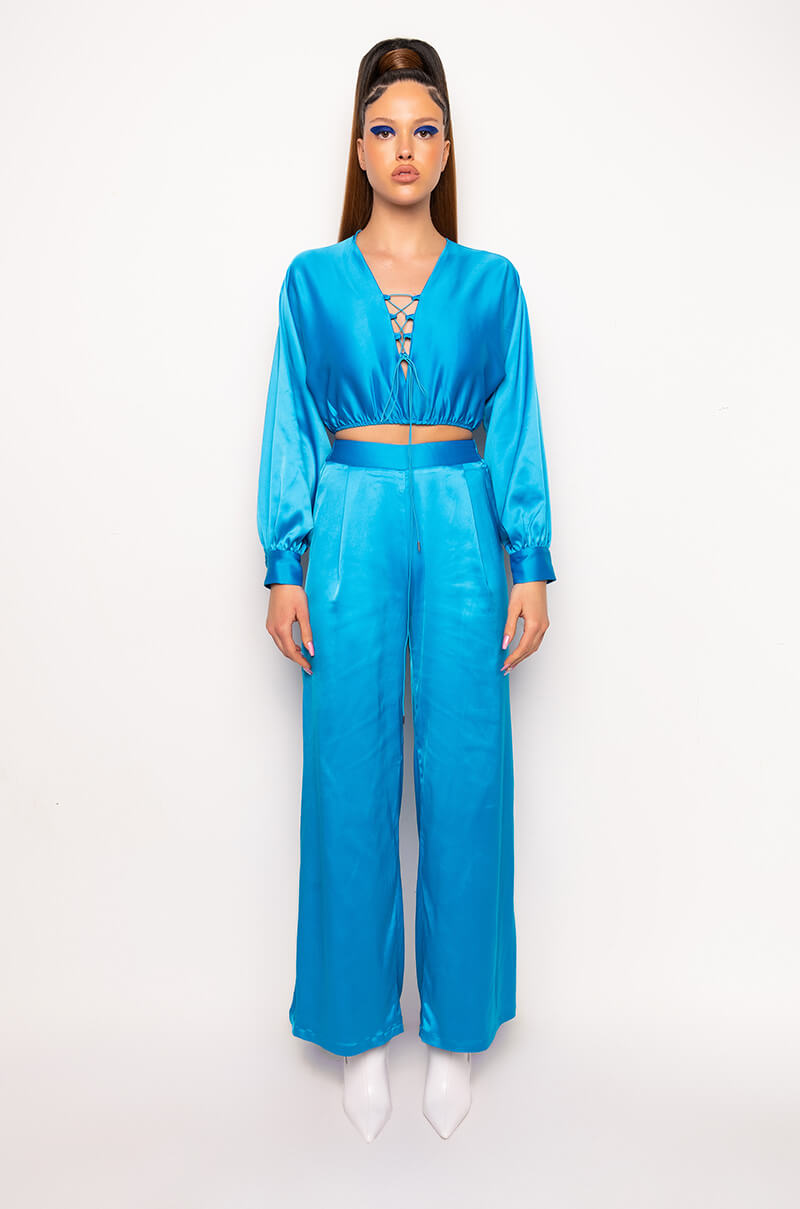 PORTOFINO SATIN PALAZZO PANT