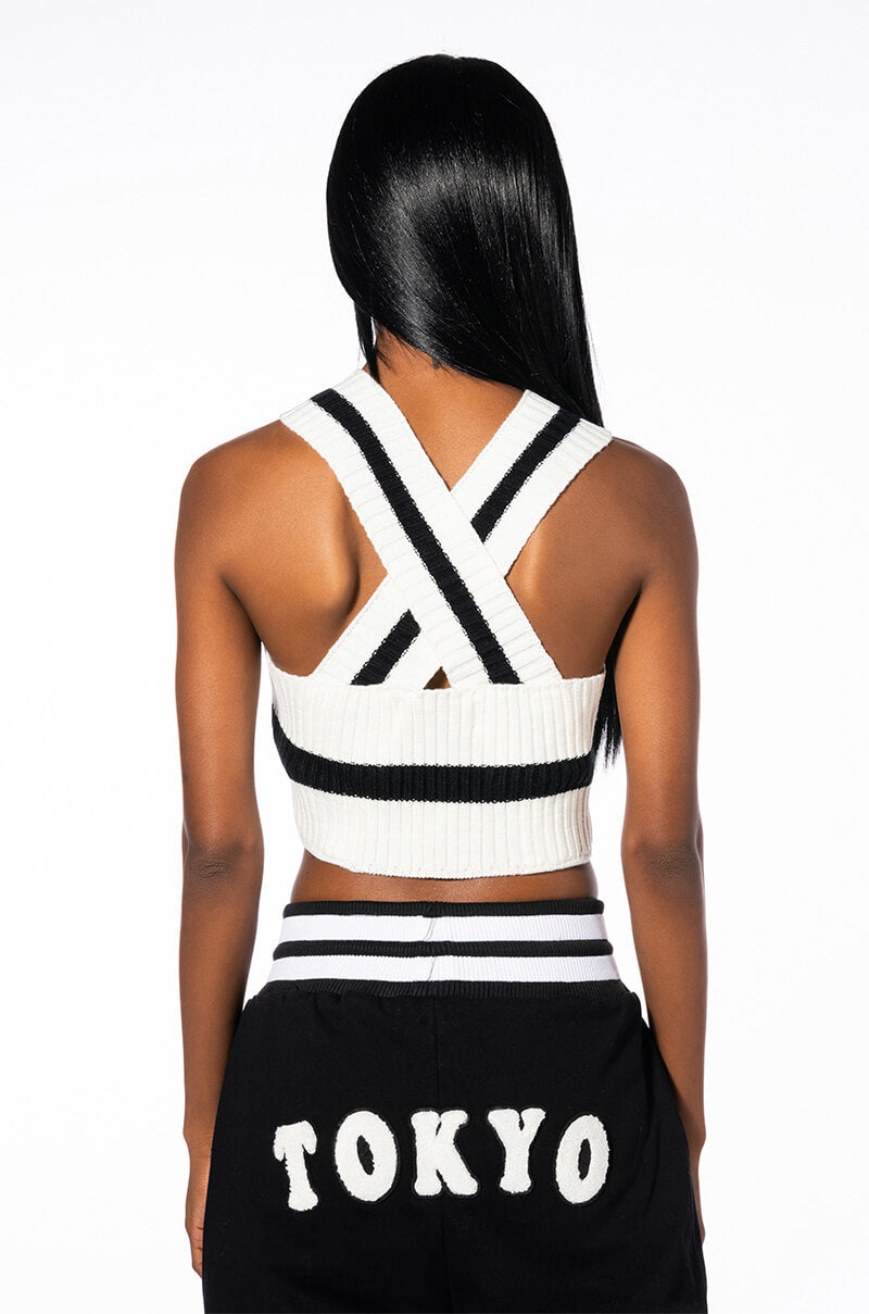 PREP CLUB CROPPED SWEATER TANK