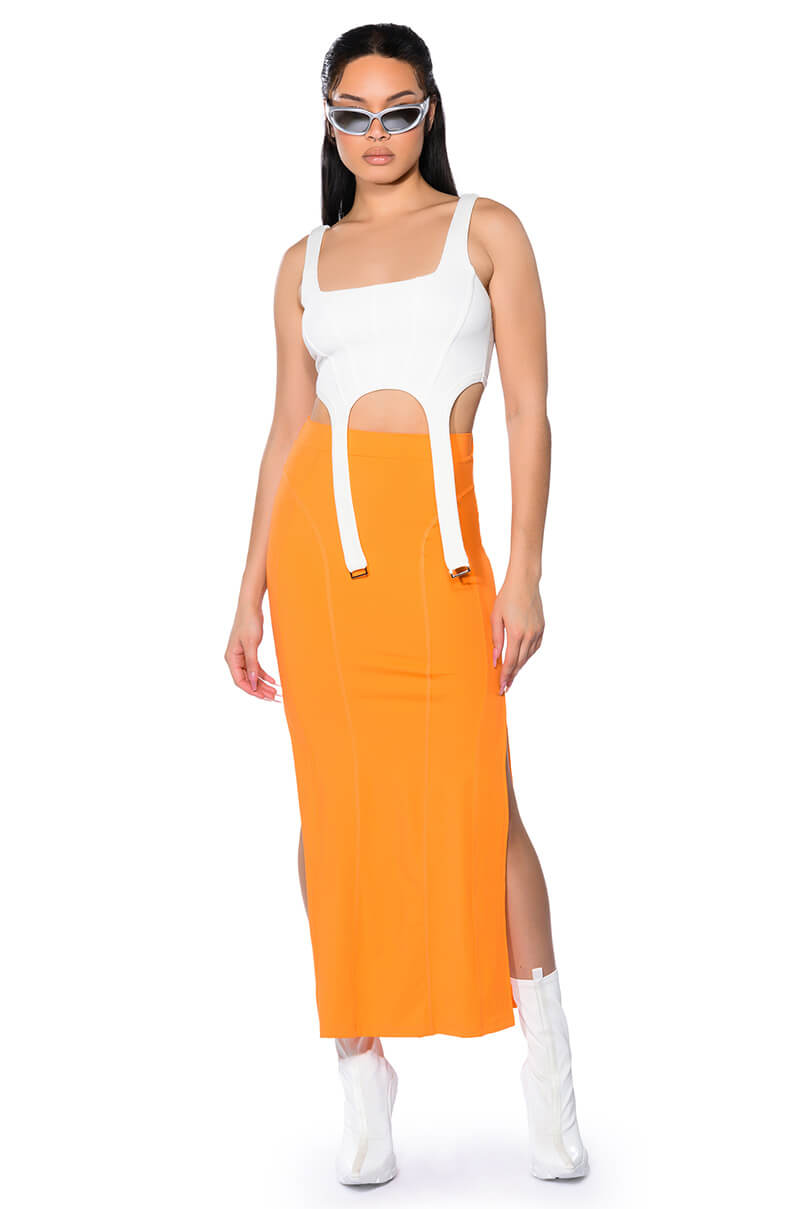 PRETTY GIRL MAXI SLIT SKIRT