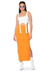 PRETTY GIRL MAXI SLIT SKIRT