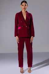 PRETTY IN VELVET DOUBLE BREASTED BLAZER