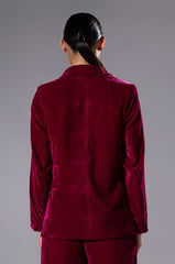 PRETTY IN VELVET DOUBLE BREASTED BLAZER