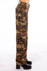 PRINTED CAMO CARGO PANT