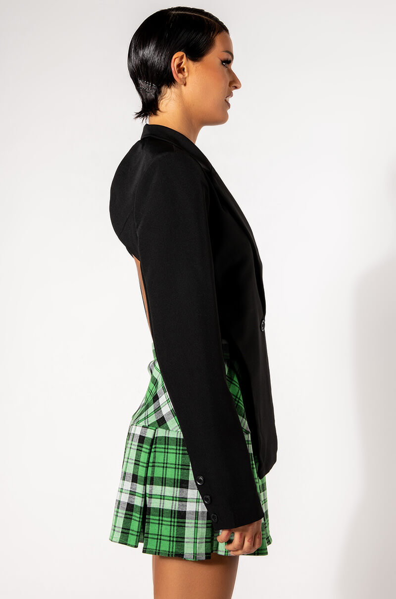 PRIVATE SCHOOL OPEN BACK BLAZER