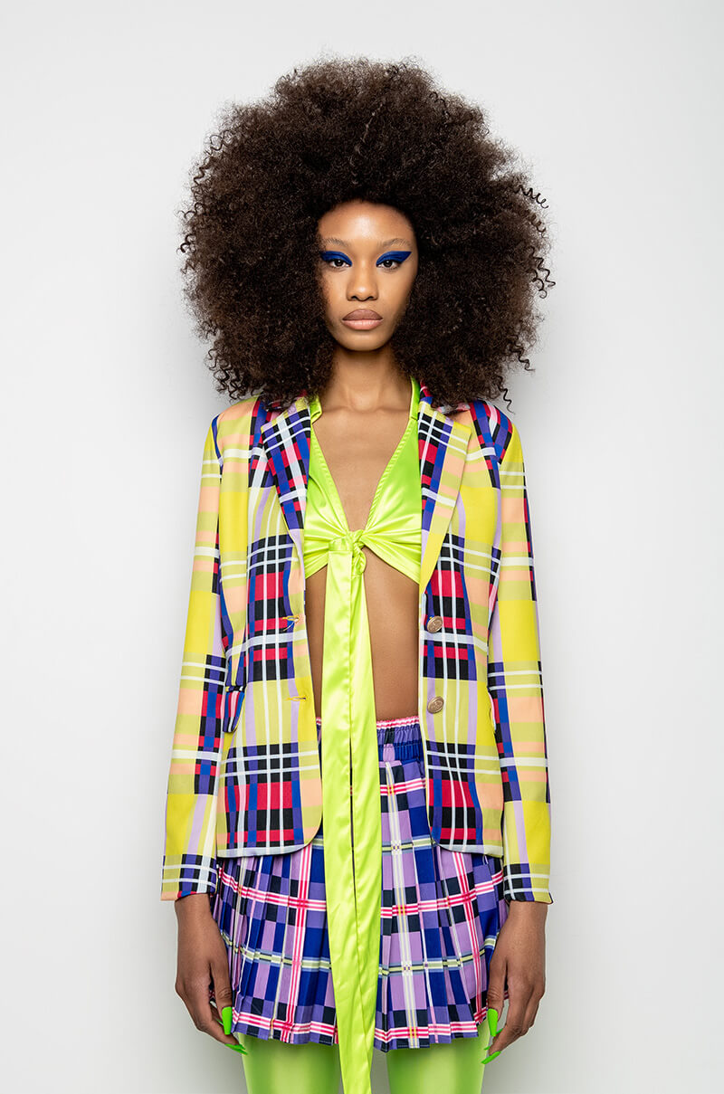 PRIVATE SCHOOL PLAID BLAZER