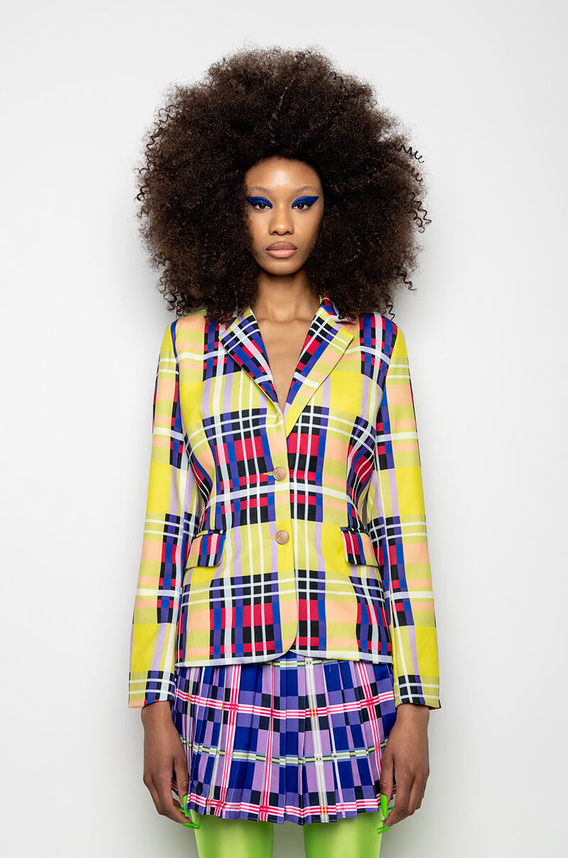 PRIVATE SCHOOL PLAID BLAZER