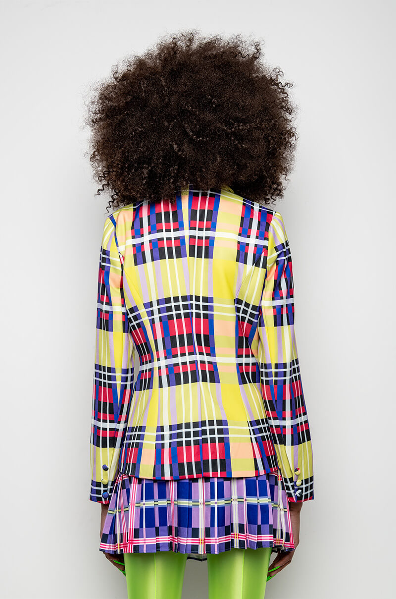 PRIVATE SCHOOL PLAID BLAZER