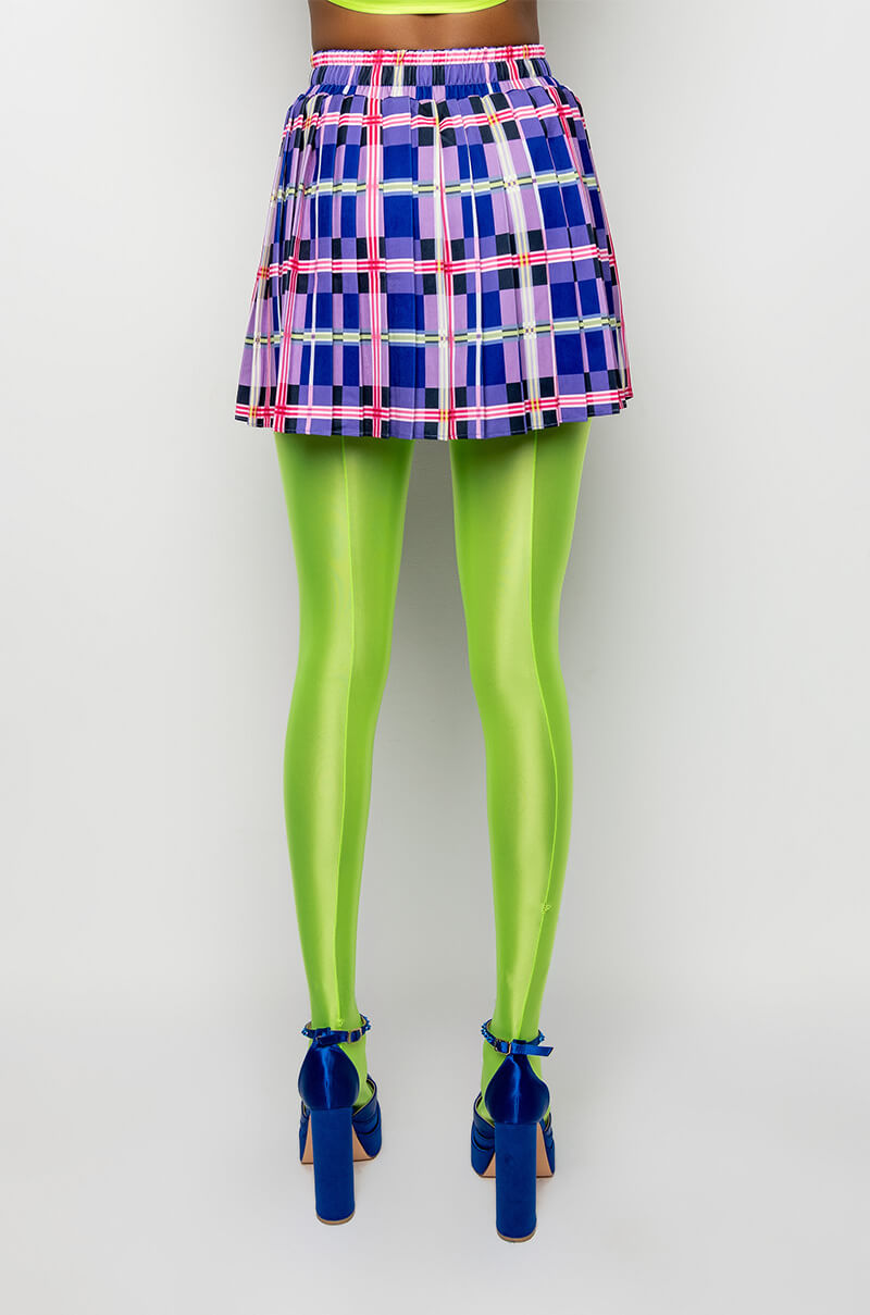PRIVATE SCHOOL PLEATED MINI SKIRT