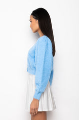 PSA FUZZY CROPPED CARDIGAN