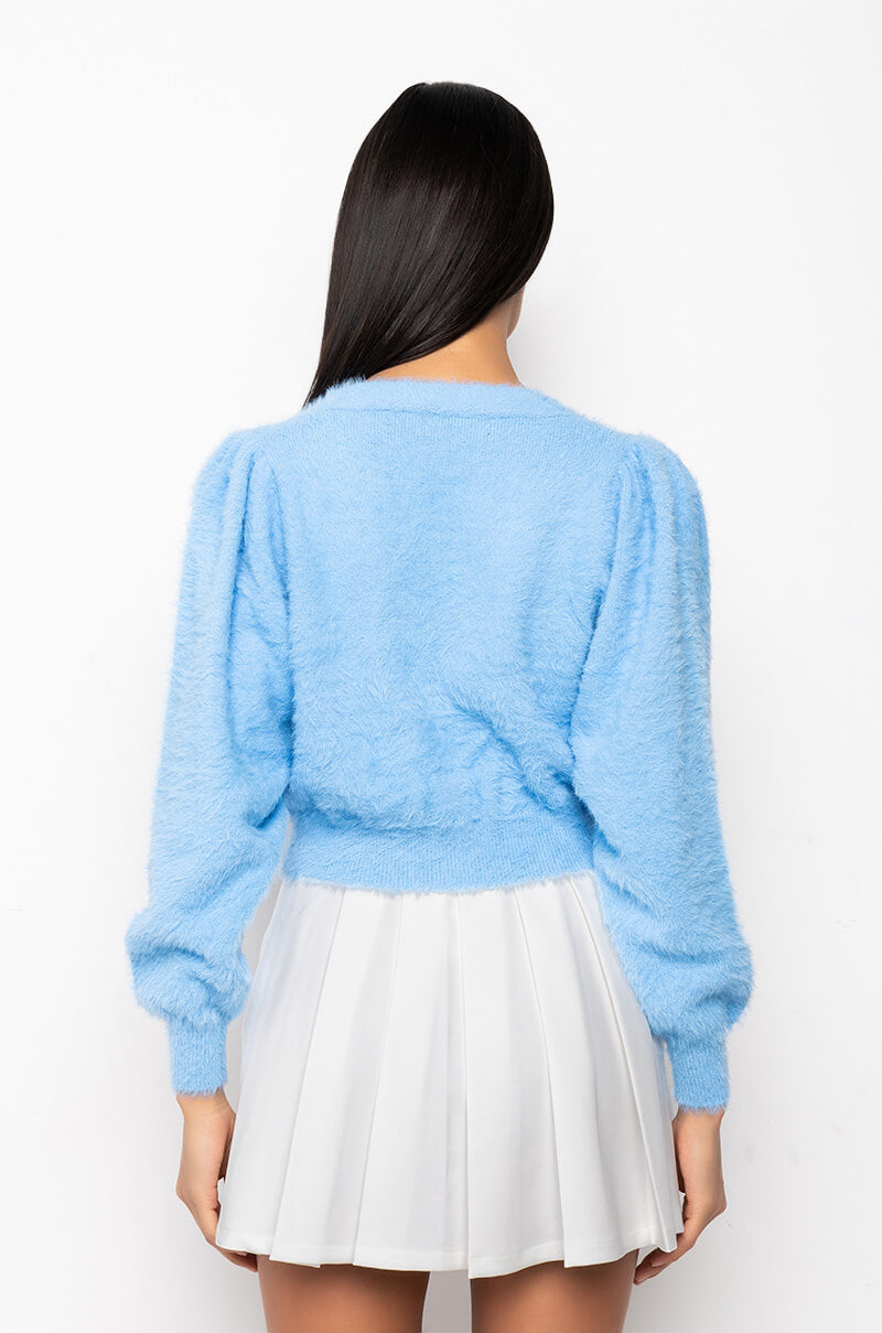 PSA FUZZY CROPPED CARDIGAN