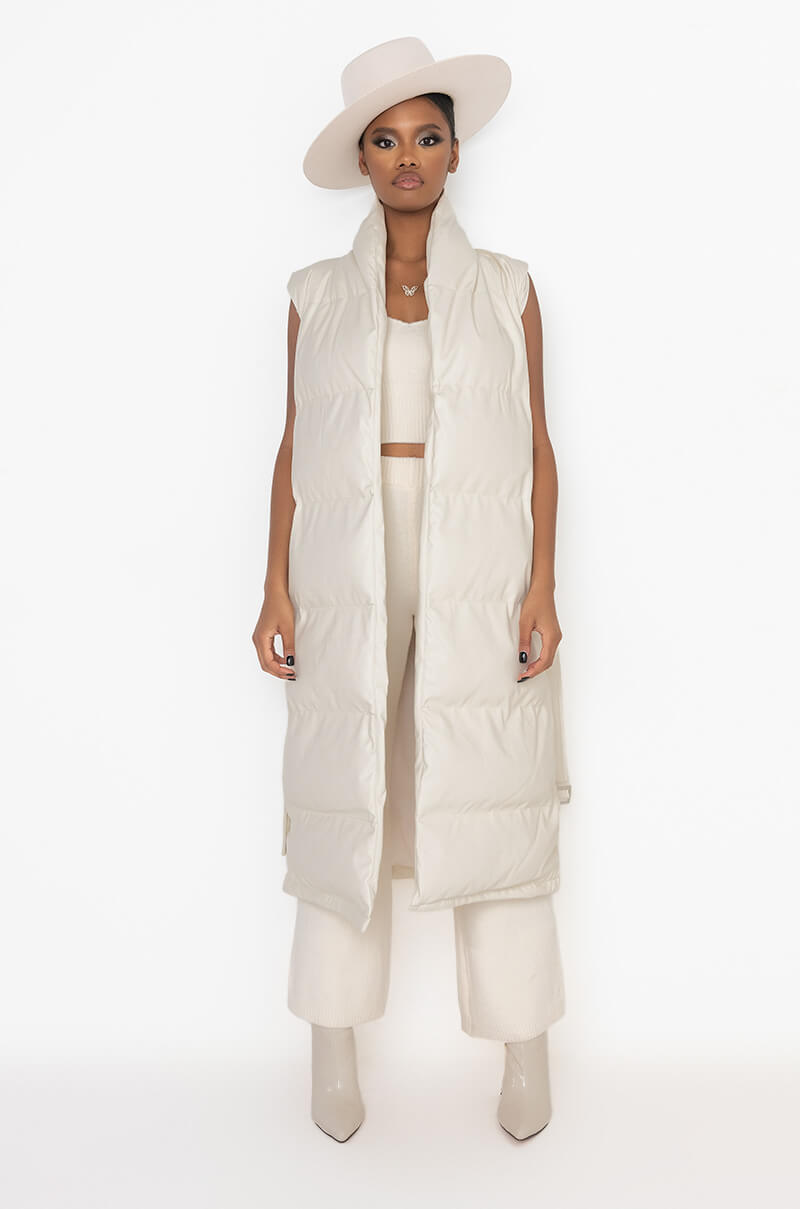 BARLOW VEST LONG PU PUFFER VEST