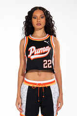PUMA BOUT A BUCKET BALLIN' CROP JERSEY AOP