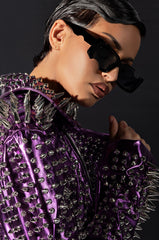 PURPLE DREAMS STUDDED MOTO