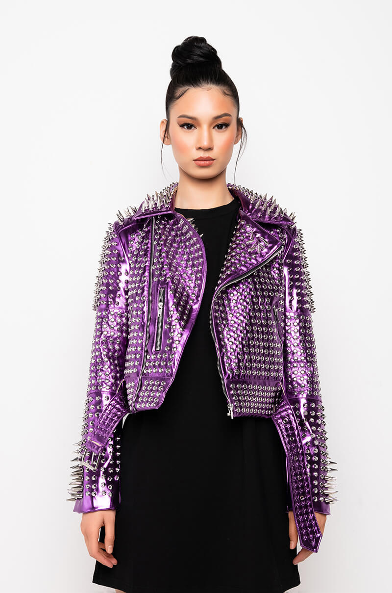 PURPLE DREAMS STUDDED MOTO