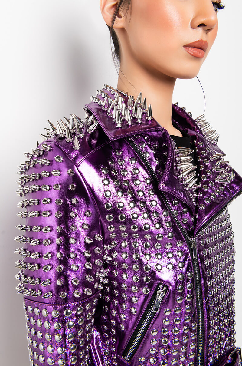 PURPLE DREAMS STUDDED MOTO
