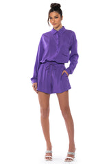 PURPLE RAIN DRAWSTRING SHORT