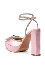 TASHA SATIN PINK PUMP