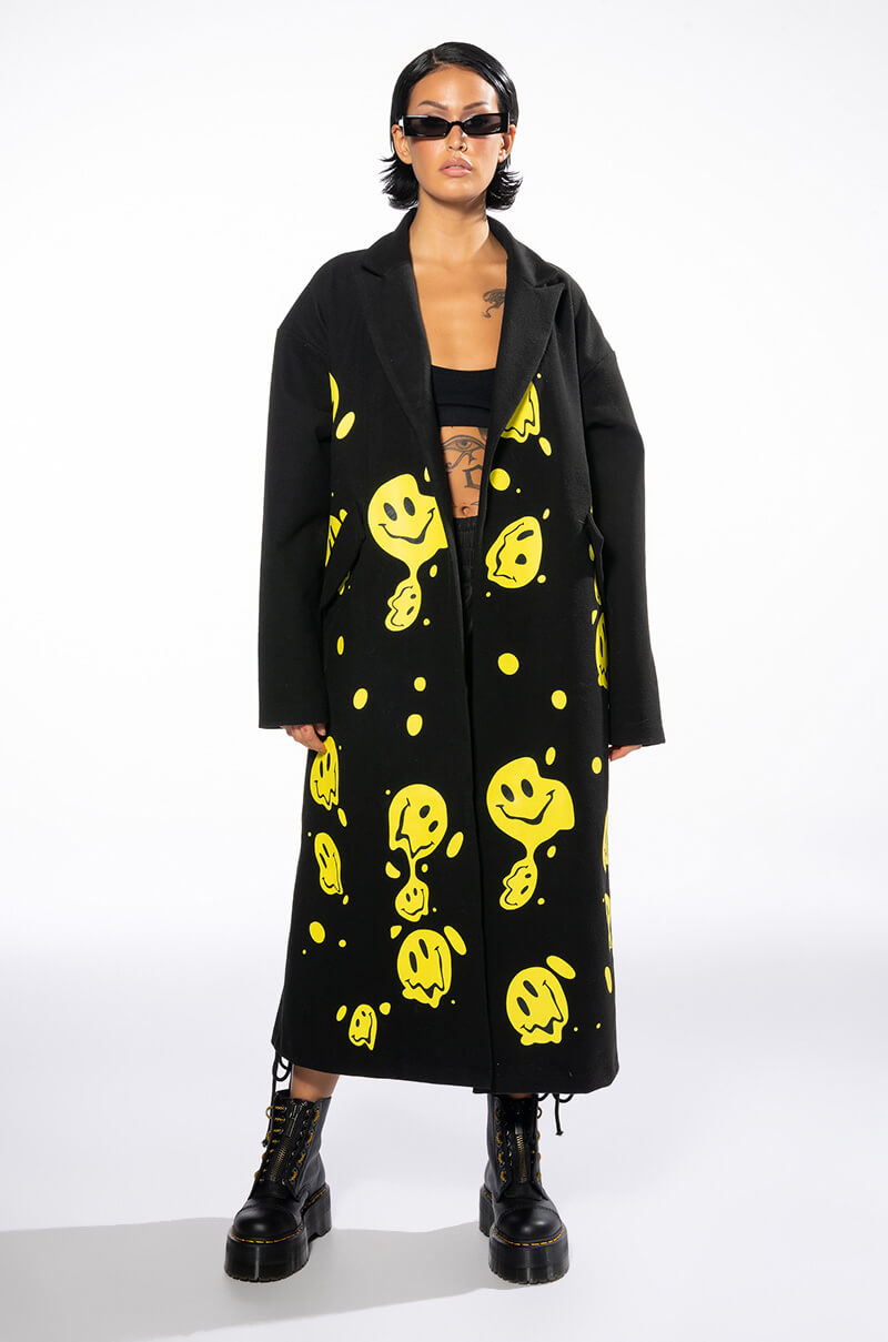 PUT ON A HAPPY FACE TRENCH COAT