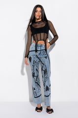 QUEEN OF MY HEART WIDE LEG DENIM