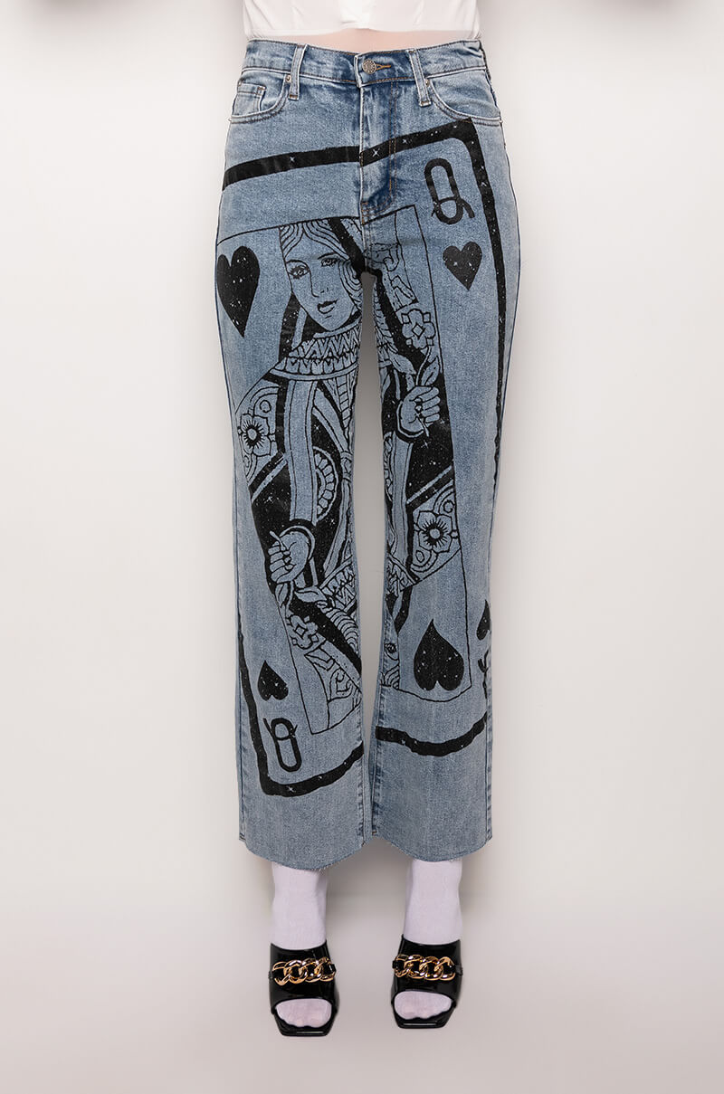 QUEEN OF MY HEART WIDE LEG DENIM