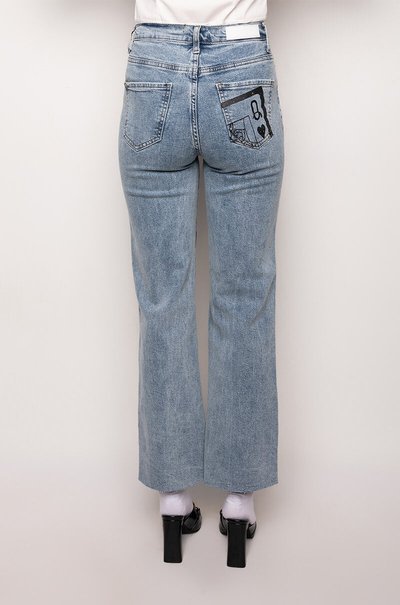 QUEEN OF MY HEART WIDE LEG DENIM