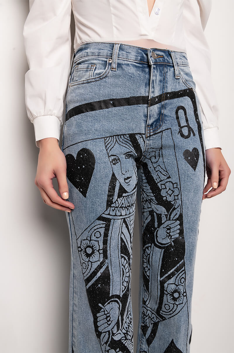 QUEEN OF MY HEART WIDE LEG DENIM