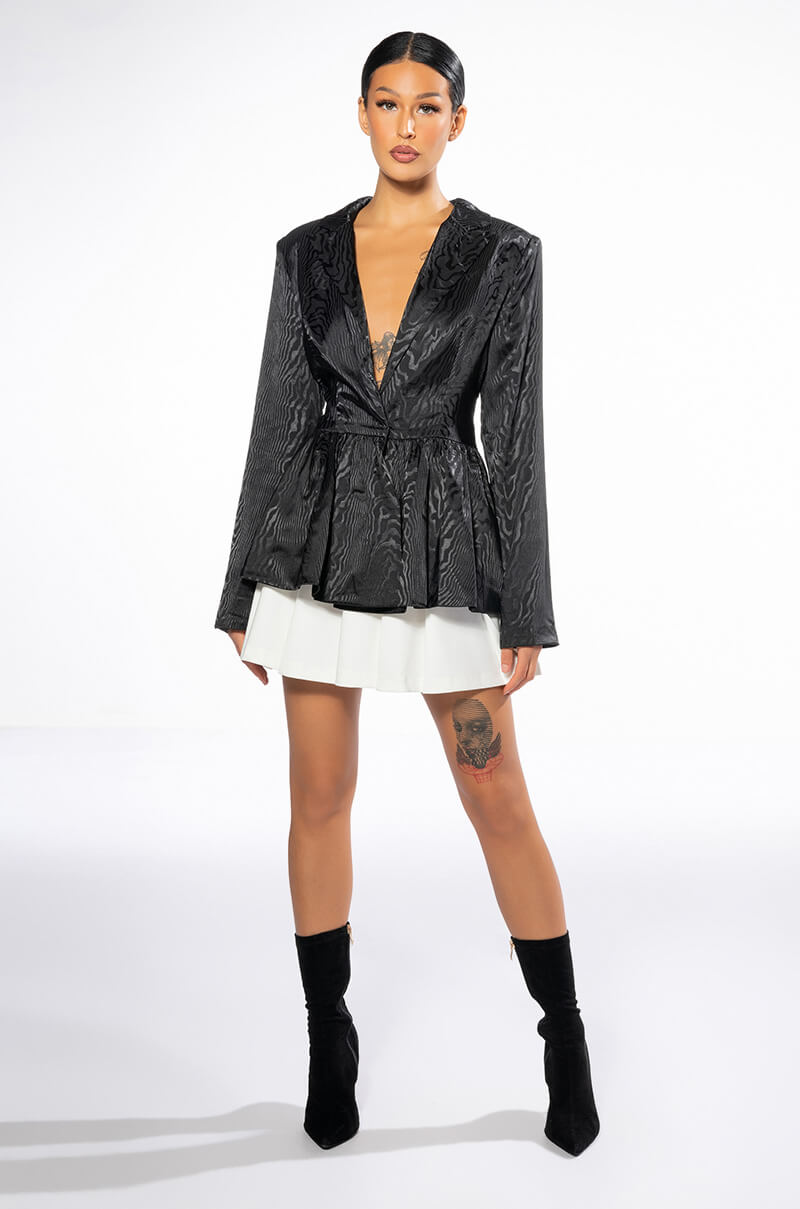 QUEEN'S GAMBIT PEPLUM BLAZER