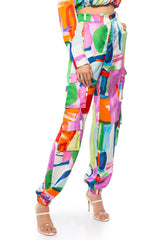 QUINN ABSTRACT PRINTED JOGGER